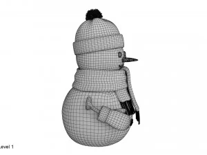mu&ntilde;eco de nieve Modelo 3D