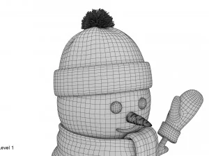 mu&ntilde;eco de nieve Modelo 3D