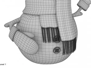 mu&ntilde;eco de nieve Modelo 3D