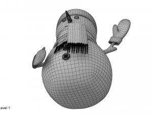 mu&ntilde;eco de nieve Modelo 3D