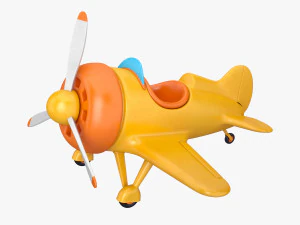 мультяшний літак 3D Модель