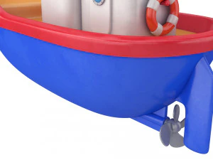 cartoon boat 3D Model