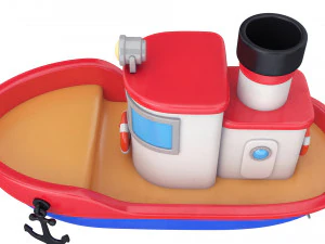 cartoon boat 3D Model