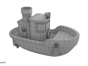 cartoon boat 3D Model