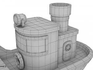 cartoon boat 3D Model