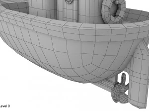 cartoon boat 3D Model