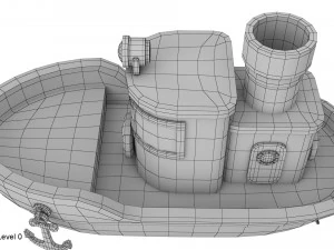 cartoon boat 3D Model