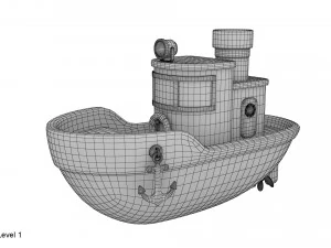 cartoon boat 3D Model
