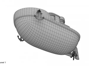 cartoon boat 3D Model