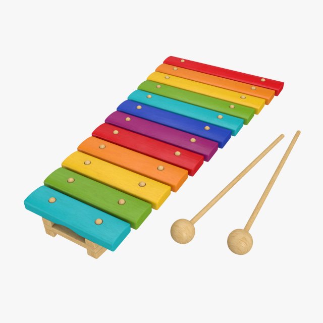 xylophone musical toy Model 3D .c4d .max .obj .3ds .fbx .stl .blend 