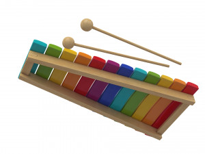 xylophone musical toy Model 3D