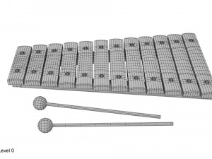 xylophone musical toy Model 3D