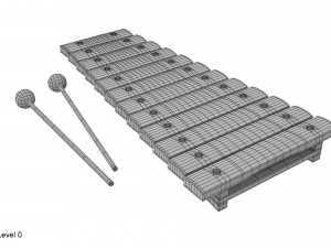 xylophone musical toy Model 3D