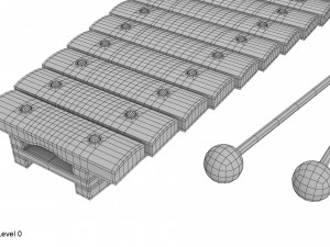 xylophone musical toy Model 3D