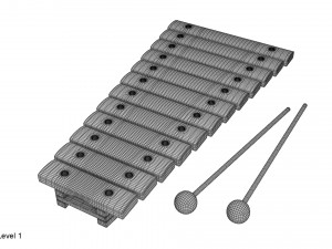 xylophone musical toy Model 3D