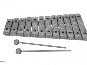 xylophone musical toy Model 3D