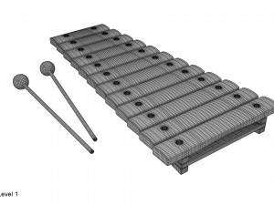 xylophone musical toy Model 3D