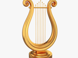 golden lyre 3D Model