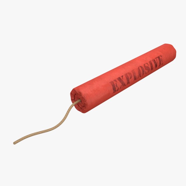 dynamite 3D-Modell .c4d .max .obj .3ds .fbx .stl .blend 