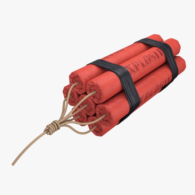 dynamite big bunch 3D Model .c4d .max .obj .3ds .fbx .stl .blend 