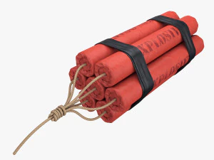 Dynamit, gro&szlig;er Haufen 3D Modell