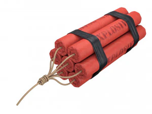 b&uuml;y&uuml;k bir grup dinamit 3D Model