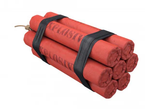 b&uuml;y&uuml;k bir grup dinamit 3D Model