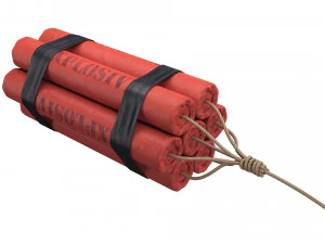 b&uuml;y&uuml;k bir grup dinamit 3D Model