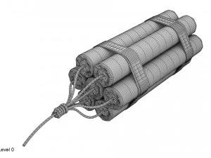 b&uuml;y&uuml;k bir grup dinamit 3D Model