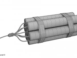 b&uuml;y&uuml;k bir grup dinamit 3D Model