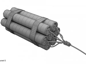 b&uuml;y&uuml;k bir grup dinamit 3D Model