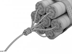 b&uuml;y&uuml;k bir grup dinamit 3D Model