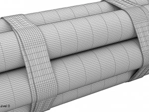 b&uuml;y&uuml;k bir grup dinamit 3D Model