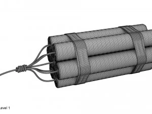 b&uuml;y&uuml;k bir grup dinamit 3D Model