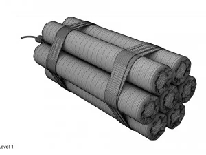 b&uuml;y&uuml;k bir grup dinamit 3D Model