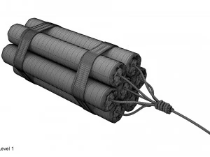 b&uuml;y&uuml;k bir grup dinamit 3D Model