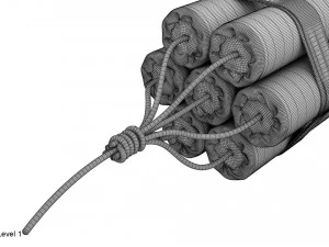 b&uuml;y&uuml;k bir grup dinamit 3D Model