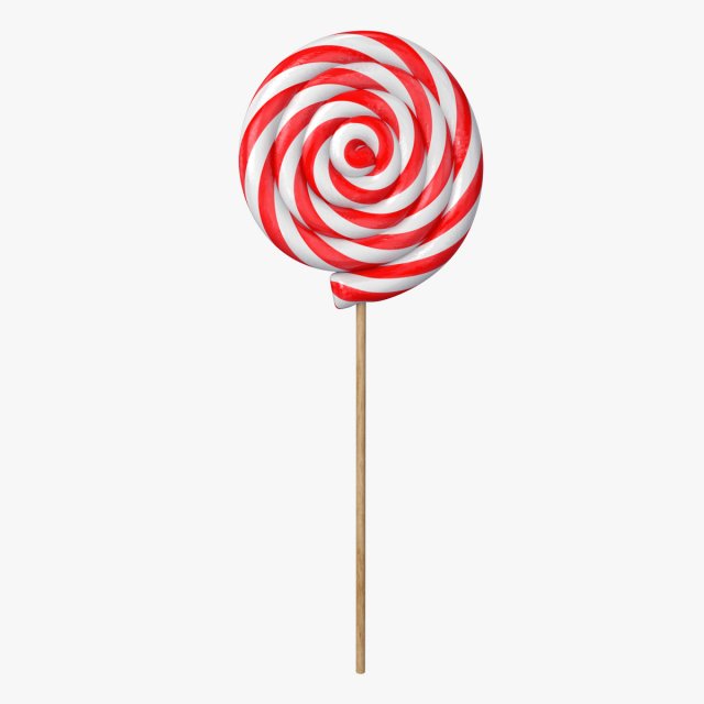 christmas swirl lollipop 3Dモデル .c4d .max .obj .3ds .fbx .stl .blend 