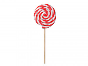 christmas swirl lollipop 3Dモデル