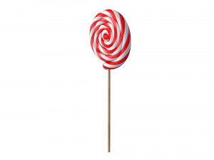 christmas swirl lollipop 3Dモデル
