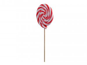 christmas swirl lollipop 3Dモデル