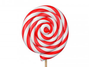 christmas swirl lollipop 3Dモデル