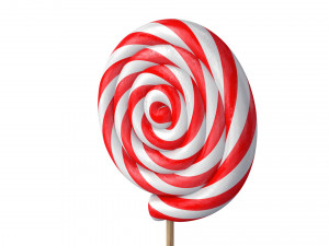 christmas swirl lollipop 3Dモデル