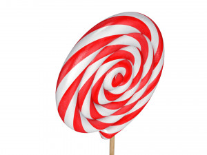 christmas swirl lollipop 3Dモデル