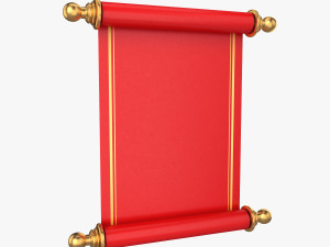 red scroll 3D 모델