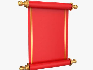 pergamena rossa Modello 3D