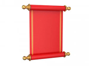 pergamena rossa Modello 3D