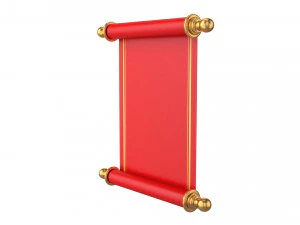 pergamena rossa Modello 3D