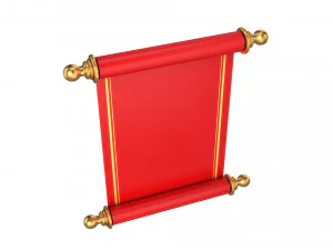 pergamena rossa Modello 3D