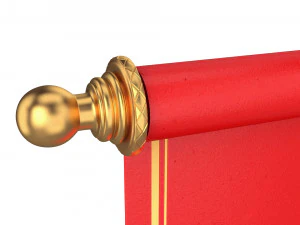 pergamena rossa Modello 3D